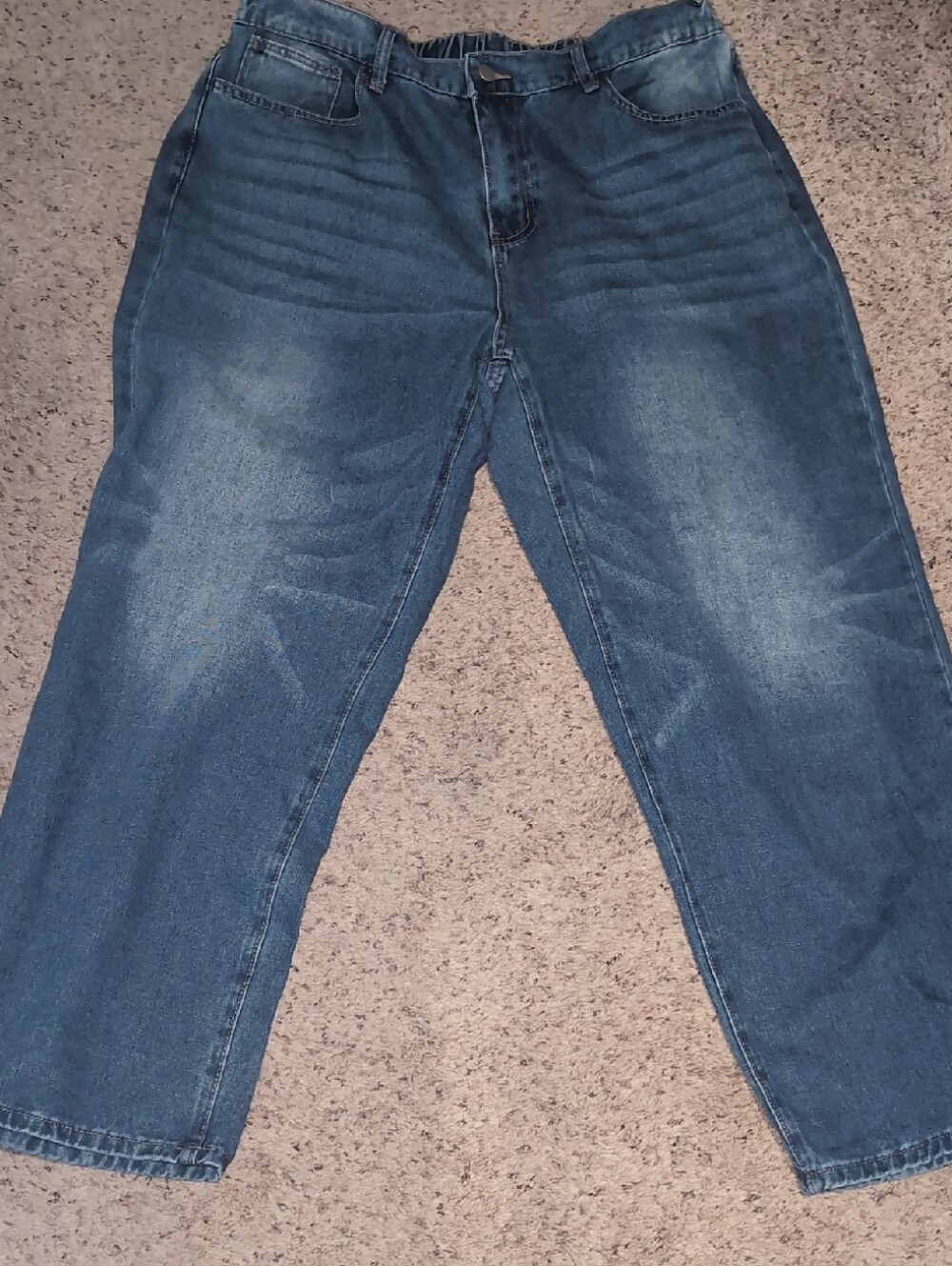 SHEIN Women's Relaxed Fit Medium Blue Denim Jeans